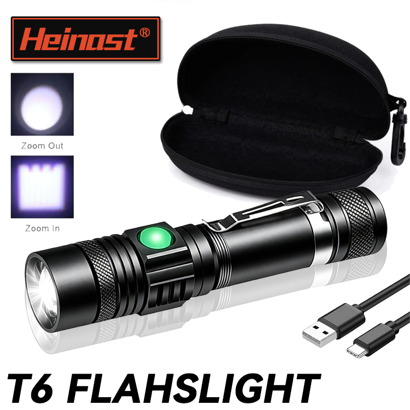 Outdoor Hunting Bike - T6 LED 충전식 손전등, 18650 줌이