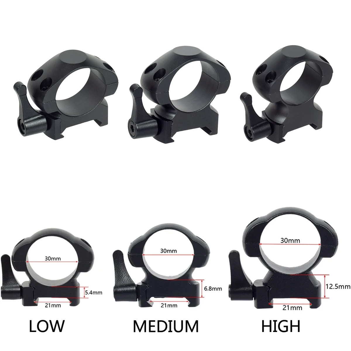 Outdoor Hunting Lab - 2 개/갑 25.4mm 30mm 낮은 높은