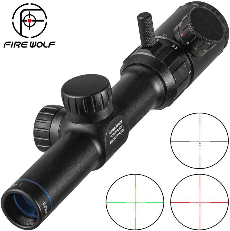 화재 늑대 1-4x20 소총 범위 녹색 빨간색 조명 소 - Outdoor Hunting Lab 리뷰 및 가격