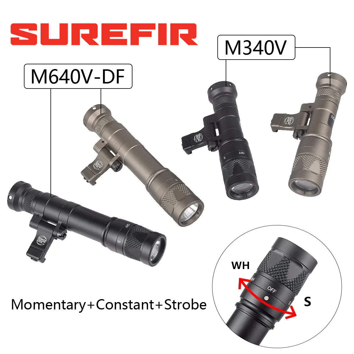 Surefir M600 M340 DF M640 SF 손 - Hunting Outdoor Store 리뷰 및 가격